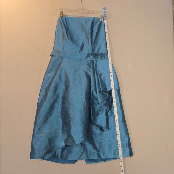 Alfred Sung Womens Size 12 Strapless Prom Dress Sample Formal Mosaic Cocktail - Picture 8 of 14